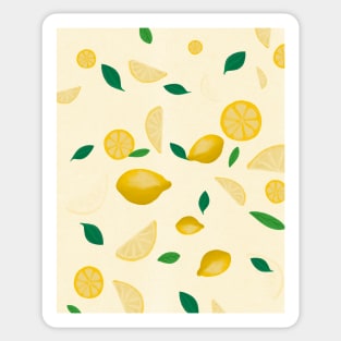 Lemon fun bright pattern Sticker